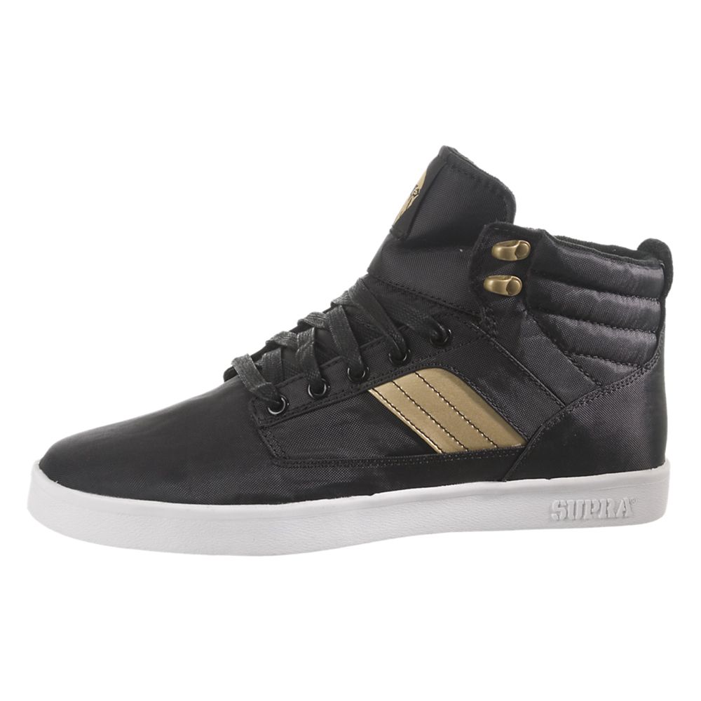 Chaussures de Skate Supra Bandit Noir Doré Black Nylon/Gold Femme | UUZ-16503144